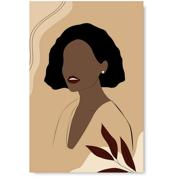 Black History Month 2021 Gifts for Her African Girl Beautiful Woman Canvas Wall Art Home Living Room Decor