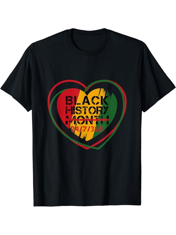 Black History Month 24/7/365 African Melanin Black Pride T-Shirt