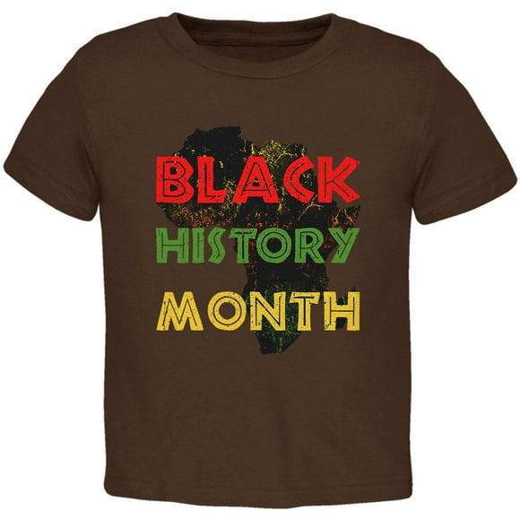Black History Month Africa Distressed Toddler T Shirt Brown 3T