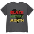 thumbnail image 1 of Black History Month Africa Distressed Youth T Shirt Dark Heather YXL, 1 of 1