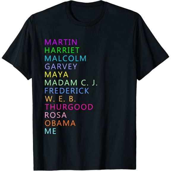 Black History Month African American Leader's Graphic Design T-Shirt