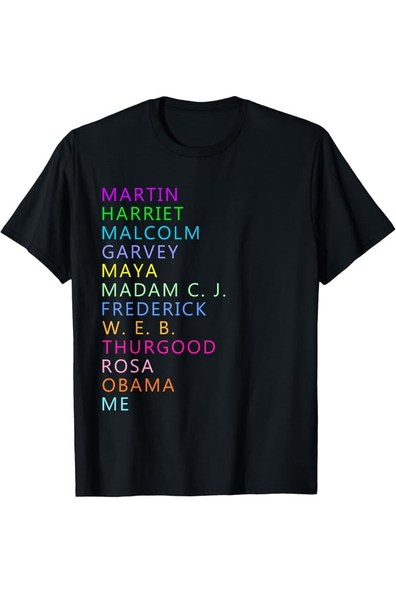 Black History Month African American Leader's Graphic Design T-Shirt