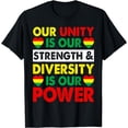 thumbnail image 1 of Black History Month African American Unity Power Diversity T-Shirt, 1 of 3