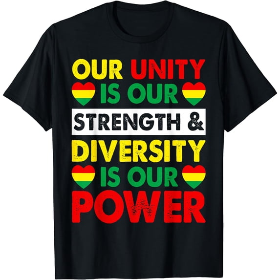 Black History Month African American Unity Power Diversity T-Shirt