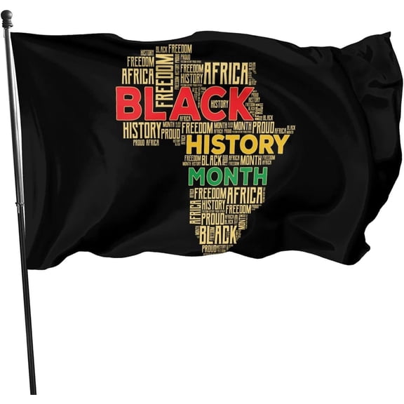 Black History Month African Flag 3x5 Foot Durable And Fade Resistant Party Outdoor Decorations