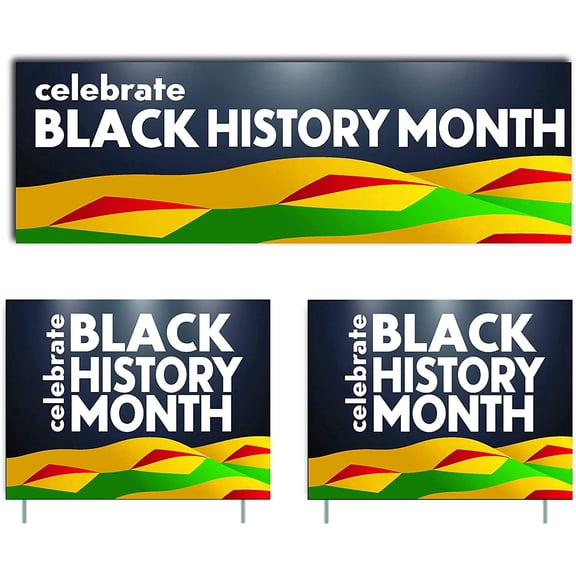 Black History Month Banner & Yard Signs Set