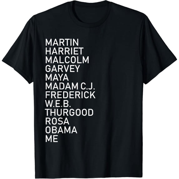 Black History Month Black Leader's Graphic Design T-Shirt
