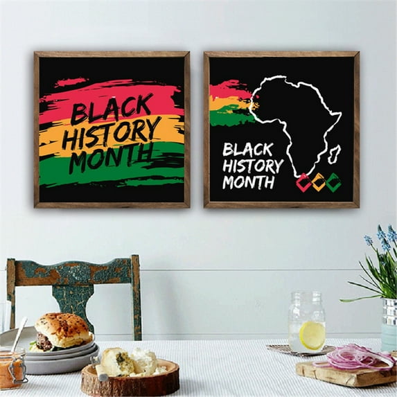 Black History Month Canvas Wall Art Poster Single Print Home Office Wall Decor,Christmas Hanging Ornaments,Hangs 挂件