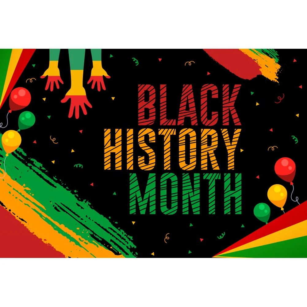 Black History Month Celebration Backdrop African American Unity Fist ...