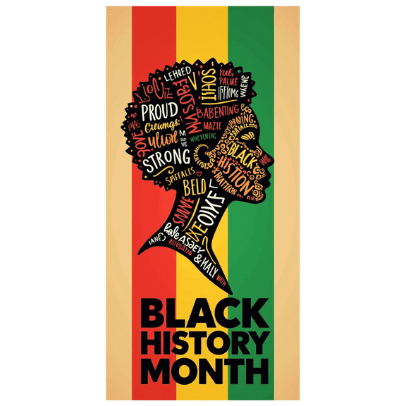 Black History Month Colorful Celebration Banner African Heritage Event Backdrop Vibrant Background Culture Decorations Festival Party Display