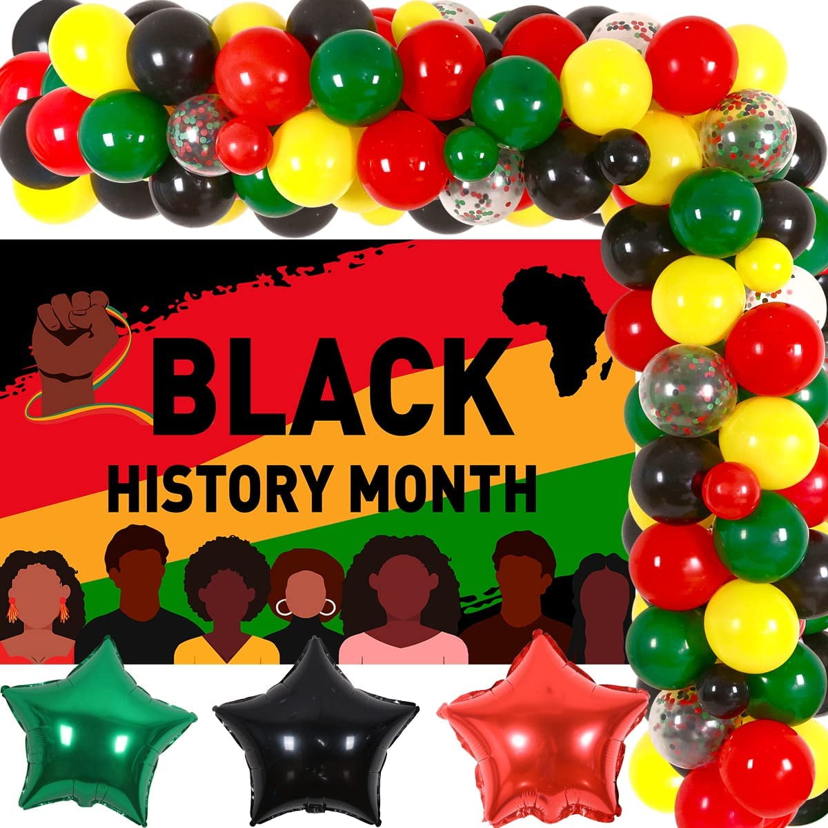 Kreatwow Black History Month Party Decoration Kit, 47 Pieces