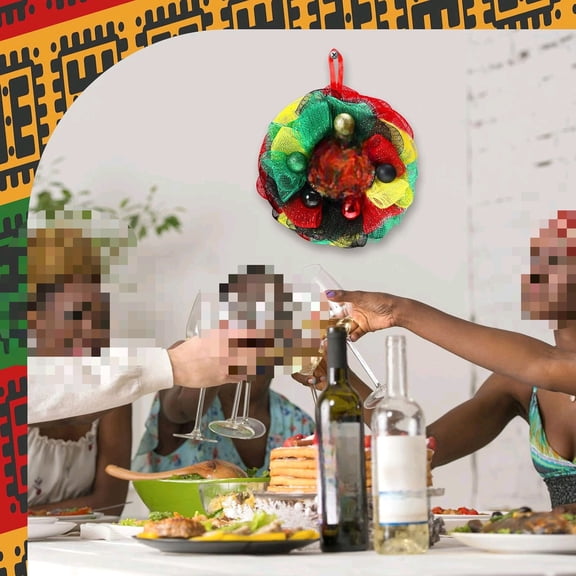 Black History Month Door Decor 13.78 Inch Black History Wreath for Front Door African American Hanging Sign Heritages Festival Wall Hanger for Home Office Porch Indoor Outdoor Party Decor