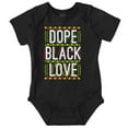 thumbnail image 1 of Black History Month Dope Black Love Bodysuit Jumper Girls Infant Baby Brisco Brands NB, 1 of 6