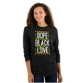thumbnail image 1 of Black History Month Dope Black Love Women's Long Sleeve T Shirt Brisco Brands S, 1 of 3