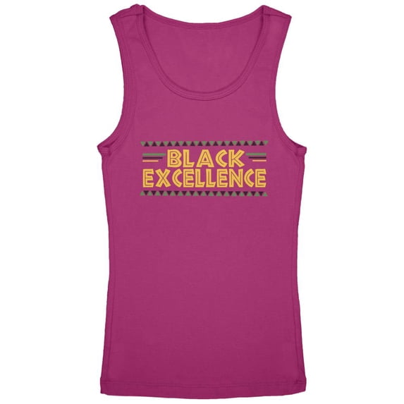 Black History Month Excellence Pan African Colors Youth Girls Tank Top Bright Berry YLG