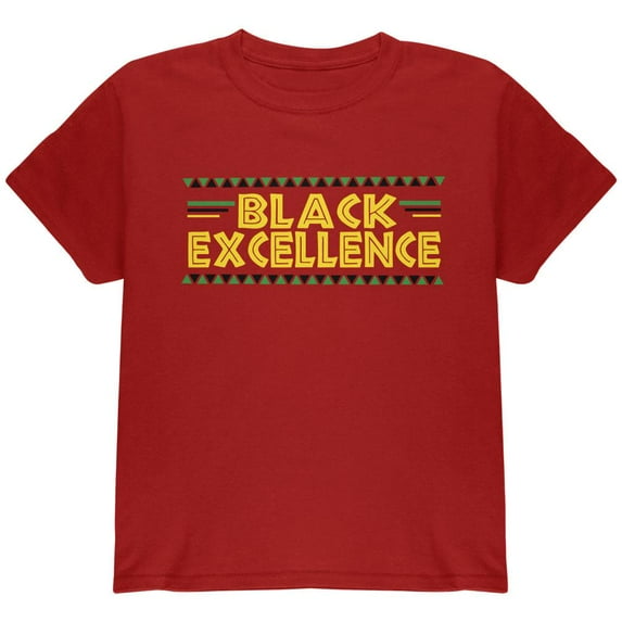 Black History Month Excellence Pan African Colors Youth T Shirt Cardinal Red YSM