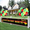 thumbnail image 1 of Black History Month Fence Banner African American National Holiday Party Photo Booth Backdrop Yard Lawn Sign Outdoor Decoration, 1 of 4