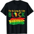 thumbnail image 1 of Black History Month For As Long As I Am Black Pride African T-Shirt, 1 of 5
