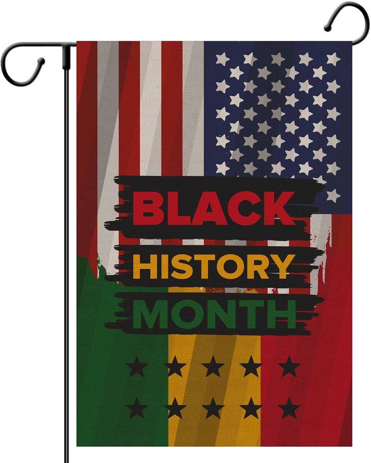 Black History Month Garden Flag African American National Holiday Star ...