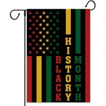 Black History Month Garden Flag Star Stripes African American Heritage Festival Vertical Double Sized Yard Outdoor Decoration