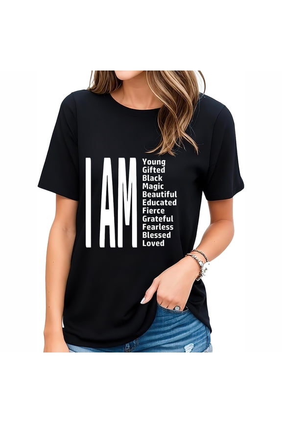 Black History Month Gift for Magic Loved Women Gir Short Sleeve Graphic Shirt for Women - Unique Design and Comfortable Fit