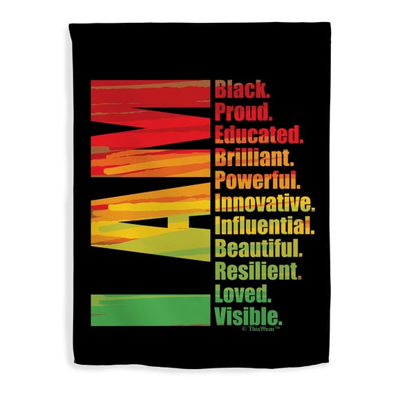 Black History Month Gifts For Women I Am Black Attributes Vertical House Flag