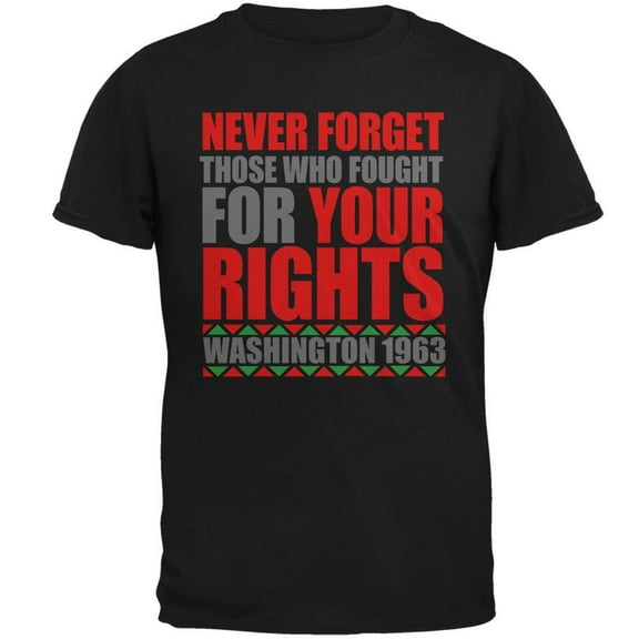 Black History Month Never Forget Those Who Fought For Your Rights Mens T Shirt Black 5X-LG