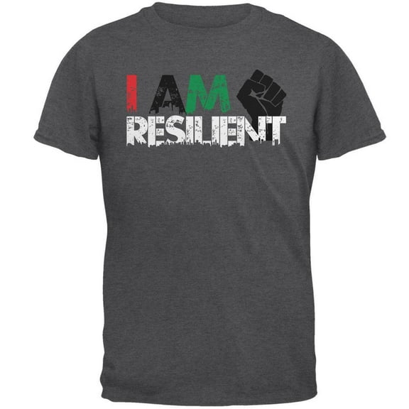Black History Month Pride I Am Resilient Mens T Shirt Dark Heather LG