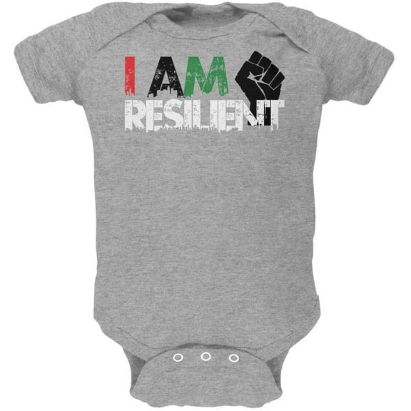 Black History Month Pride I Am Resilient Soft Baby One Piece Heather 18-24 M