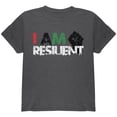 thumbnail image 1 of Black History Month Pride I Am Resilient Youth T Shirt Dark Heather YSM, 1 of 1