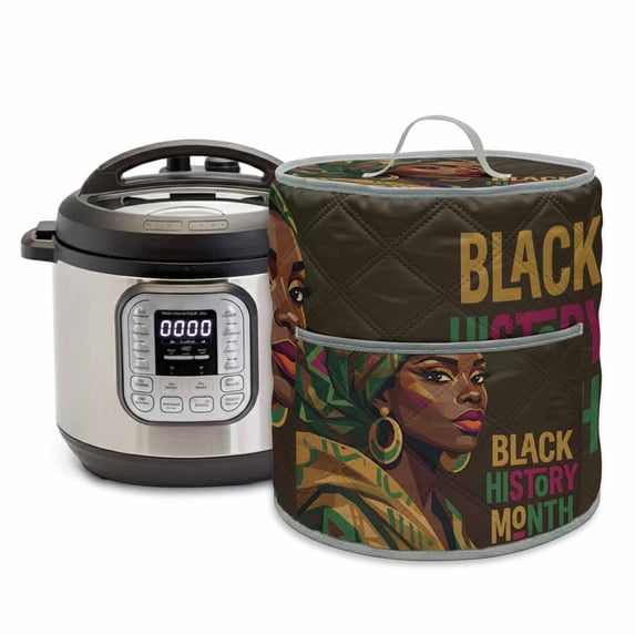 Black History Month Rice Cooker Cover 8 Quart Retro Abastract Pressure ...