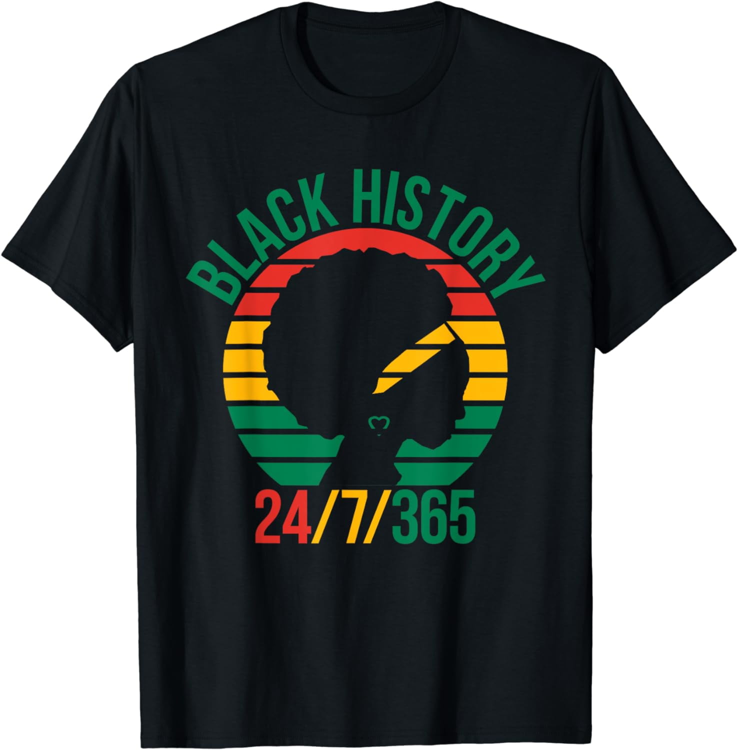 Black History Month Shirt Black History 24/7/365 T-Shirt - Walmart.com
