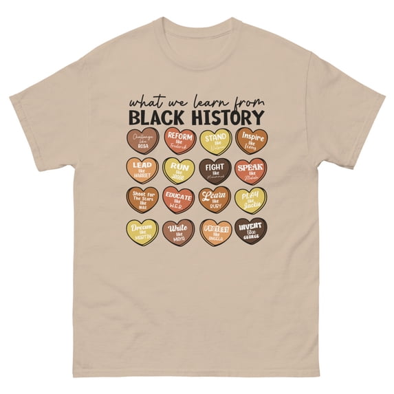 Black History Month Shirt, Celebrate School Black History Shirt, Unisex classic tee (Sand, S)