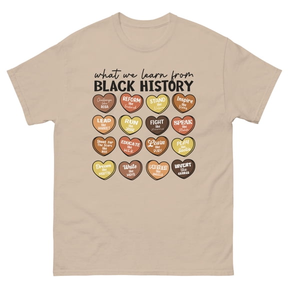 Black History Month Shirt, Celebrate School Black History Shirt, Unisex classic tee (Sand, XL)