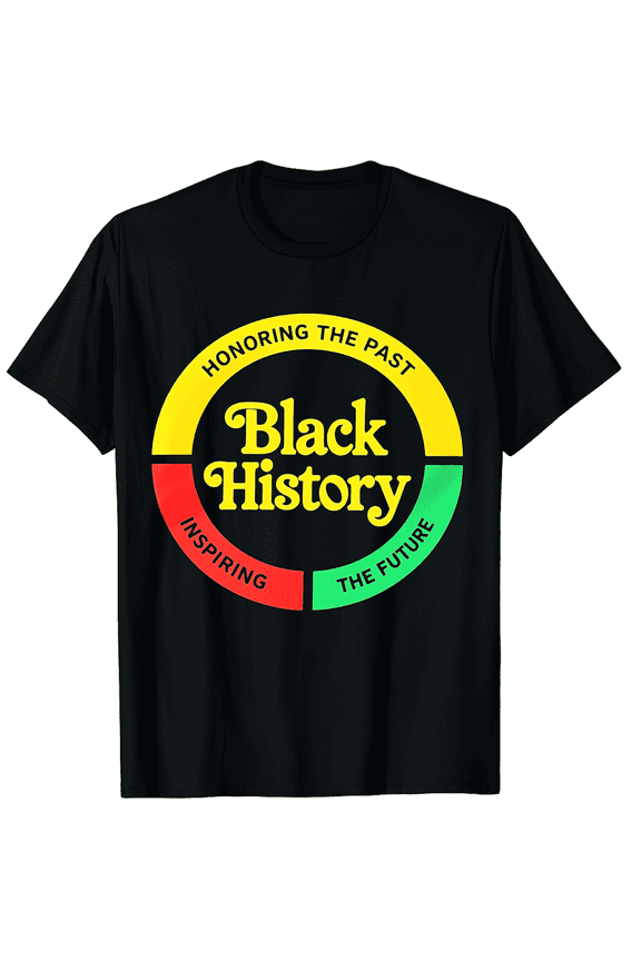 Black History Month T-Shirt Retro African American Pride Graphic Tee Honoring The Past Inspiring The Future Unisex Adult Apparel