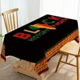 thumbnail image 1 of Black History Month Table Cloth African American Tablecloth Afro February Festival Holiday Party Decoration Kitchen Dining Room Home Table Cover Decor-60×84inch, 1 of 5