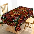 thumbnail image 1 of Black History Month Tablecloth Afro African American Holiday Party Decoration Kwanzaa Kitchen Dining Room Rectangular Table Cover (60" x 84"), 1 of 5