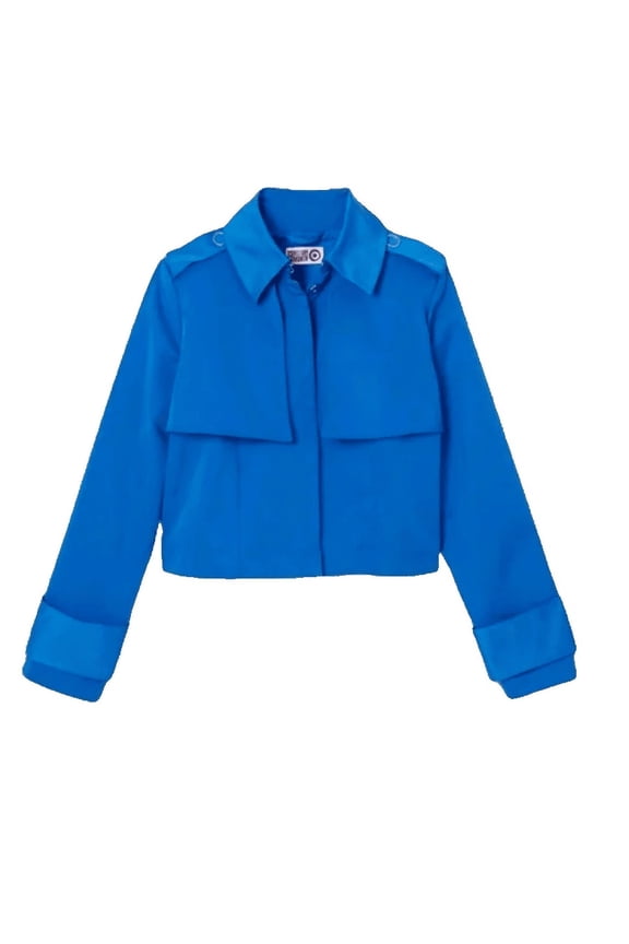 Black History Month Target x Sammy B Adult Plus Size Cropped Shacket - (Blue, 4X)