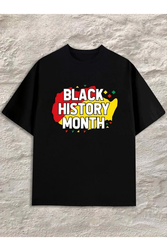 Black History Month mens black Spring and summer outdoor wear Retro Unisex Shirt Printed tshirts Unique Design Unisex Shirt Graphic Tee tshirts Retro Unisex Shirt Crewneck tshirts