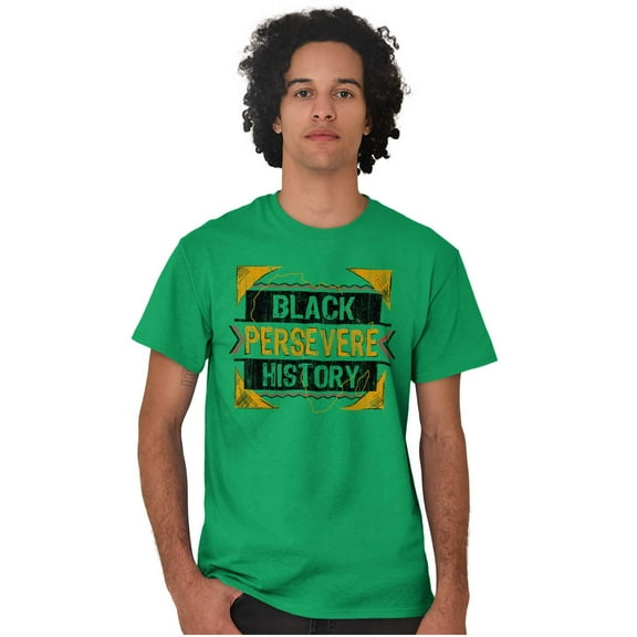Black History Persevere Melanin Pride Men's Graphic T Shirt Tees Brisco Brands X