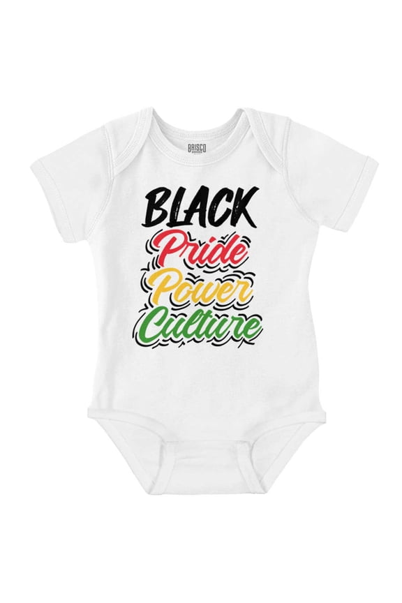 Black History Pride Power Culture Bodysuit Jumper Girls Infant Baby Brisco Brands 12M