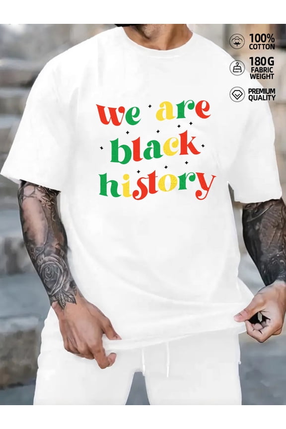 Black History Pride men white 180G 100% Cotton Spring and summer outdoor loungewear Vintage Unisex Shirt Cotton tshirts Original Unisex Shirt Printed tshirts