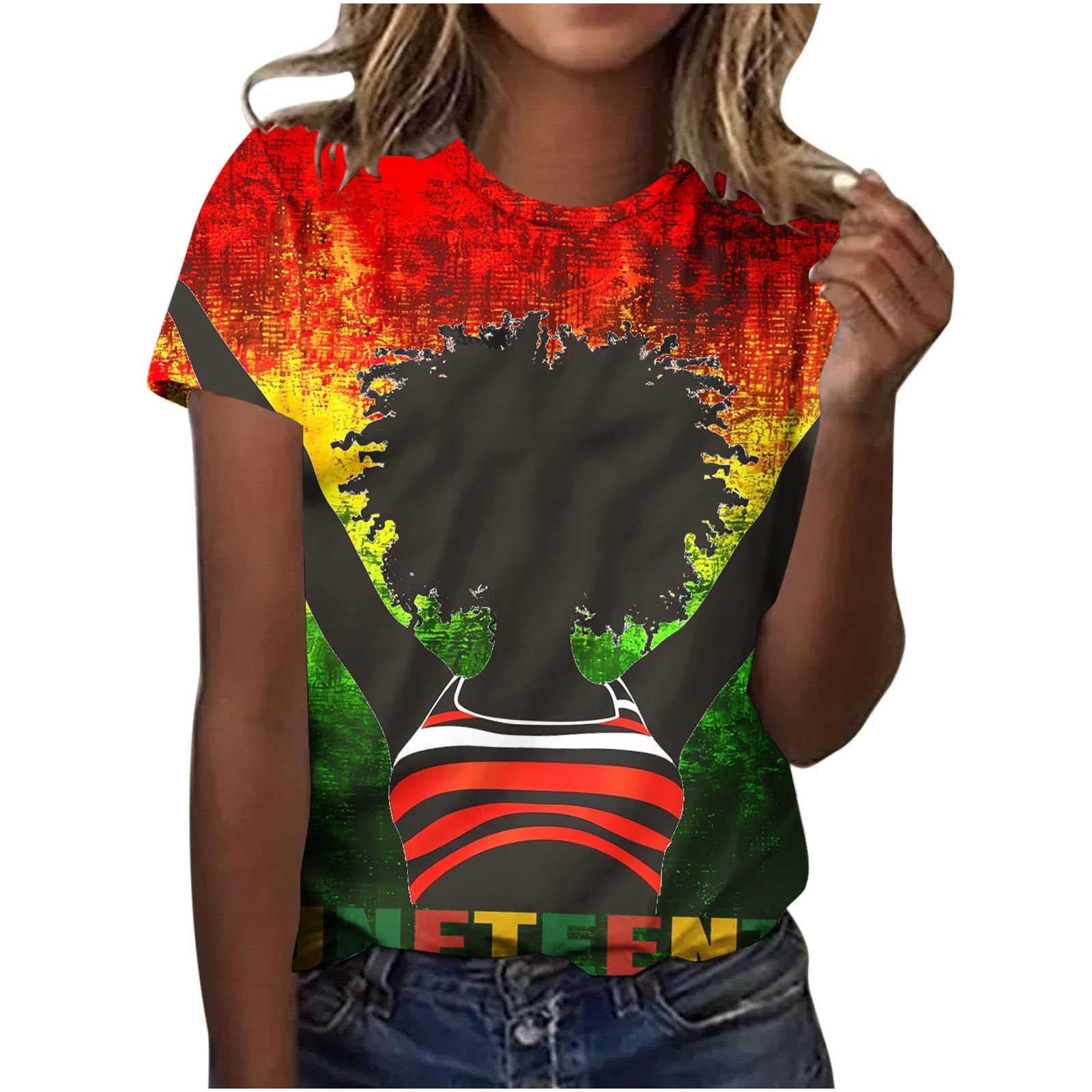 Black History TShirts for Women Afro
