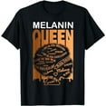 thumbnail image 1 of Black History T Shirts for Women Melanin Queen African Hair T-Shirt, 1 of 5