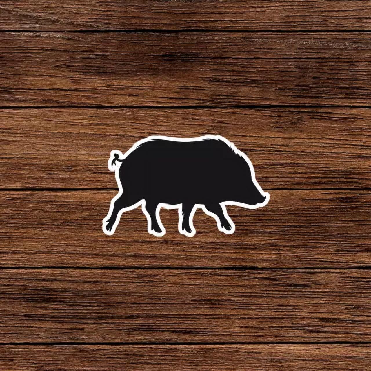 Black Hog Silhouette Vinyl Sticker - Boar Pig Farm Animal Car ...
