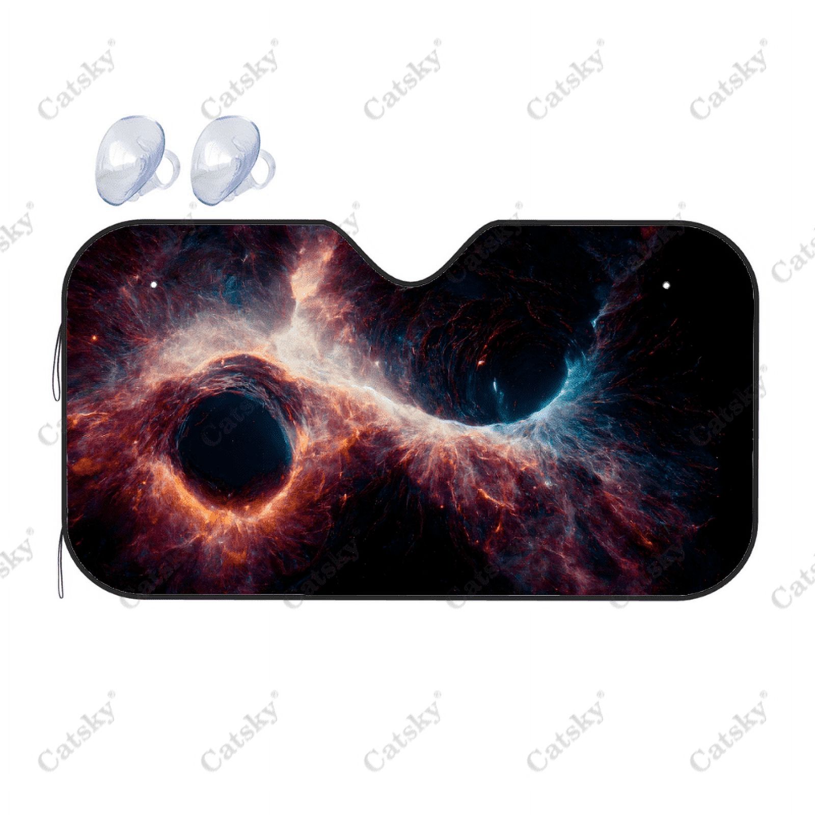 Black Hole Car Windshield Cover Sun Shade Universal Folding Block UV