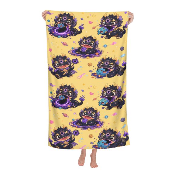 Black Hole Devouring Universe Beast Soft Bath Towels Absorbent Bathroom Towel for Beach Hotel Gym Spa Shower