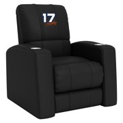 Black Home Theater Recliner with Darrell Waltrip #17 Signature Logo, Premium Upholstery, Lumbar Support, Reclining Backrest, for Home Theater & Bar & Kitchen