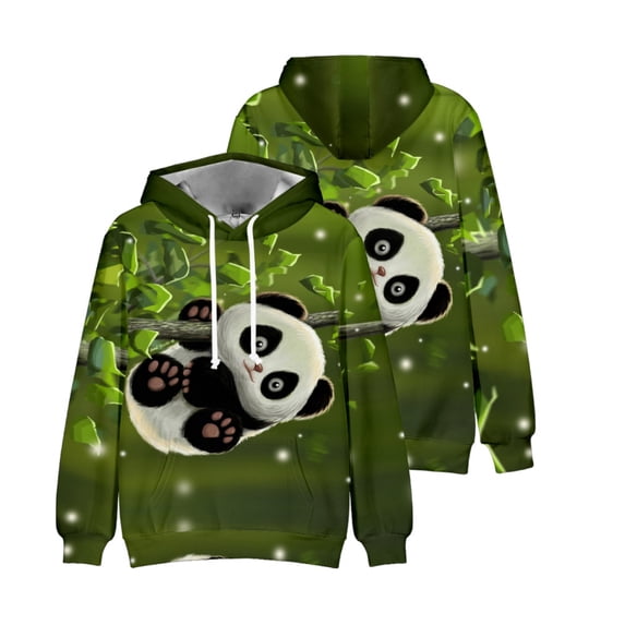 Black Hooded Panda 3D Hoodie Men Women Unisex Sweatshirts Casual Animal Hoodies Suitable Boys Girls Autumn Pullover