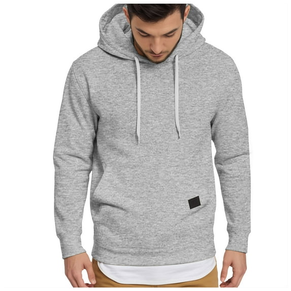 Black Hoodie Big And Tall Hoodies For Men Men's Pullover Sweatshirt Hoodie Drawstring Collar Kanga Pocket Fashion Shirts